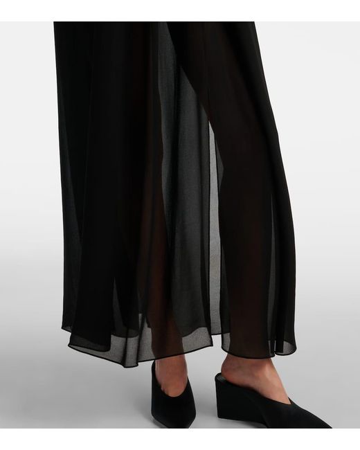 Alaïa Black Peplum Midi Dress