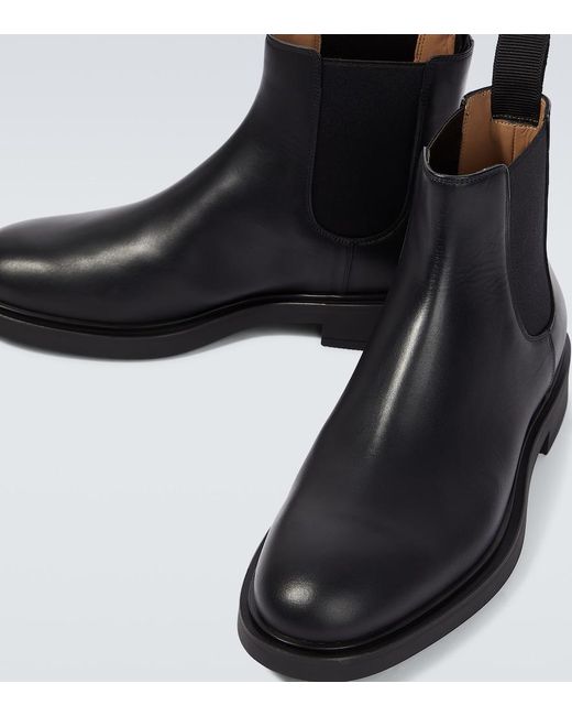 Gianvito Rossi Black Chester Leather Ankle Boots for men