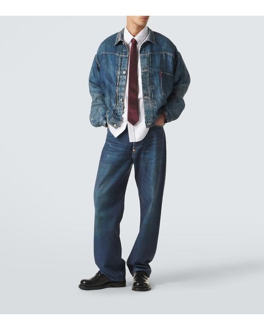 Junya Watanabe Blue X Levi's Wide-Leg Jeans for men