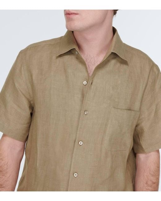 Camicia Da Bowling Andre di Loro Piana in Natural da Uomo