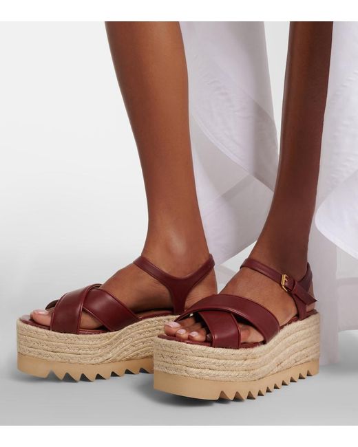 Stella McCartney Brown Elyse Platform Sandals