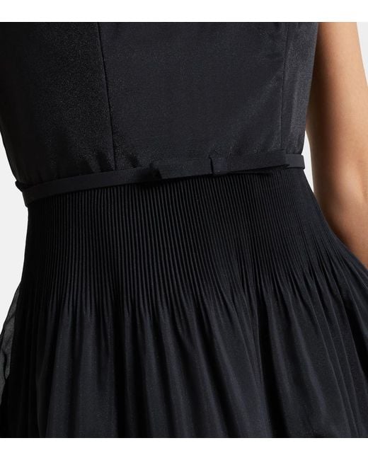 Zimmermann Black Embroidered Ruffled Minidress