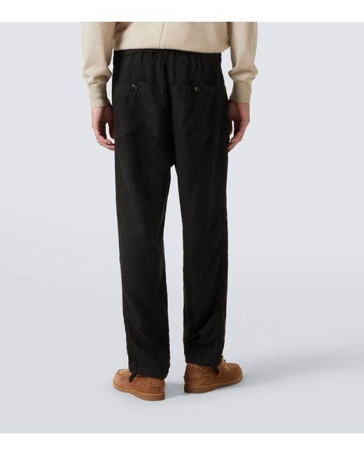 Brunello Cucinelli Hose Aus Leinen-Gabardine in Black für Herren