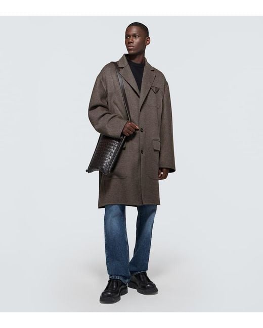 Bottega Veneta Mantel Aus Wolle Und Kaschmir in Brown für Herren