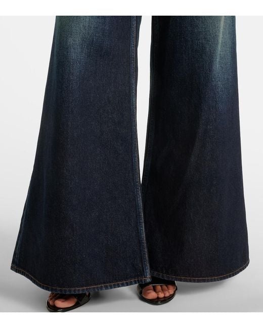 Alaïa Blue Faded Wide-Leg Jeans