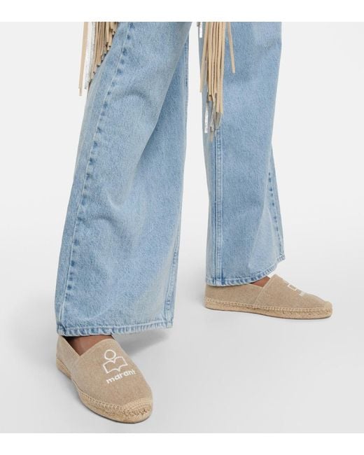 Isabel Marant Natural Canae Canvas Espadrilles