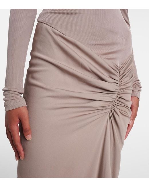 Christopher Esber Natural Sonora Off-Shoulder Jersey Gown