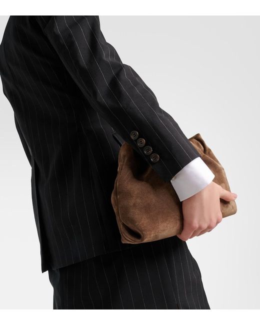 Brunello Cucinelli Black Pinstripe-Pattern Blazer