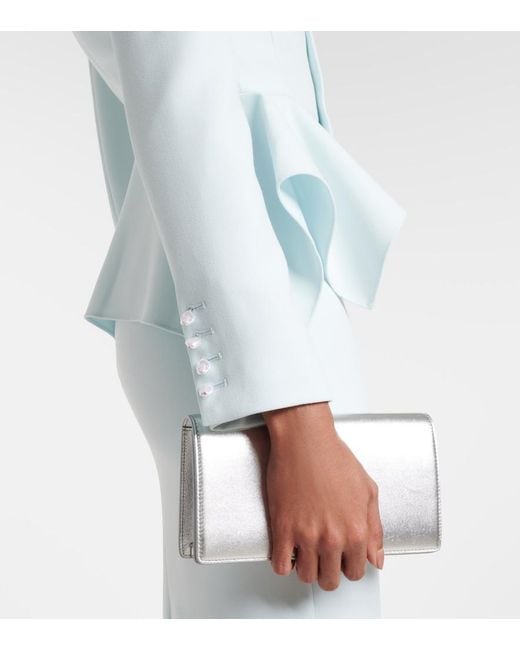 Roland Mouret Blue Peplum Crepe Blazer