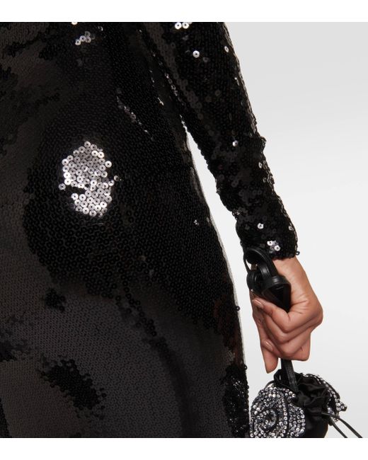 Alexandre Vauthier Black Sequined Strapless Gown