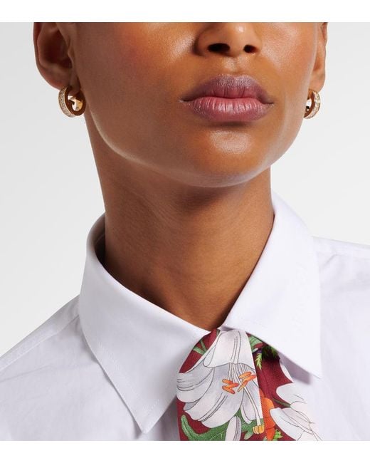 Gucci Metallic Ohrringe Blondie Mini Mit Kristallen