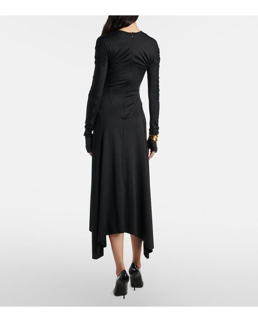 asymmetric gathered-waist midi dress COS Asymmetric Gathered-Waist Midi Dress