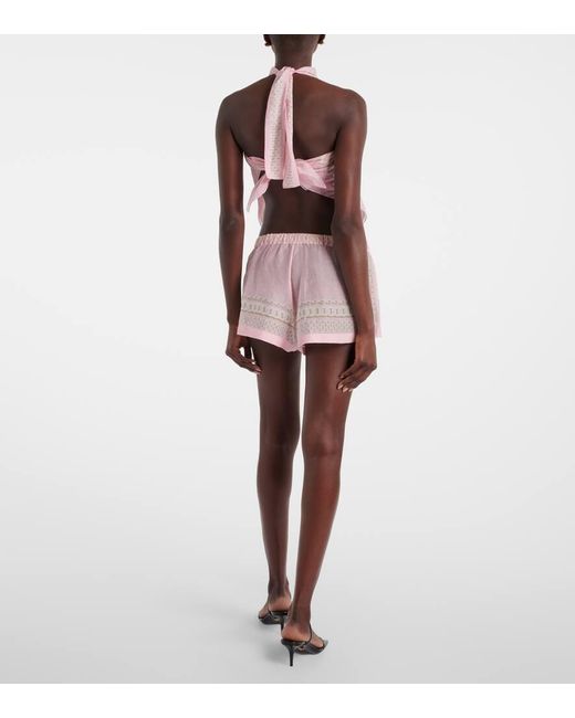 Versace Pink Treasure Printed Swim Shorts