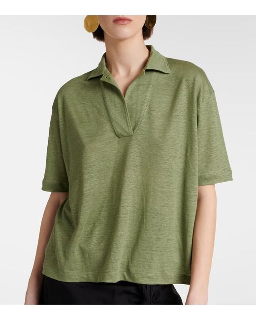Loro Piana Green T-Shirt aus Leinen