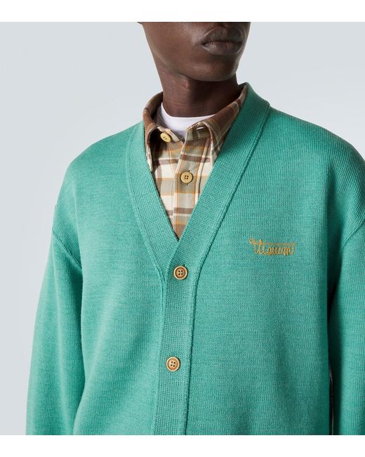 Visvim Green Selmer Wool Cardigan for men