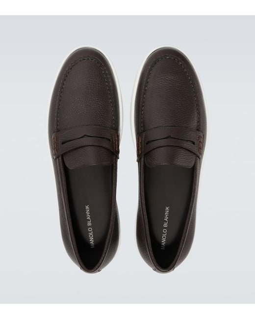 Nauticos Ellis De Piel Manolo Blahnik de hombre de color Brown