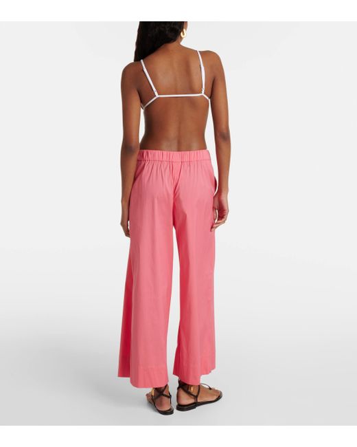 Pantalon ample Esperia en coton melange Max Mara en coloris Pink