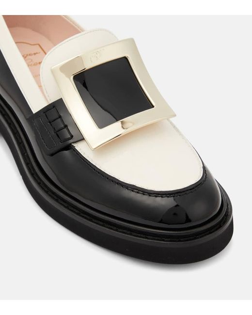 Roger Vivier Black Viv' Rangers Patent Leather Loafers