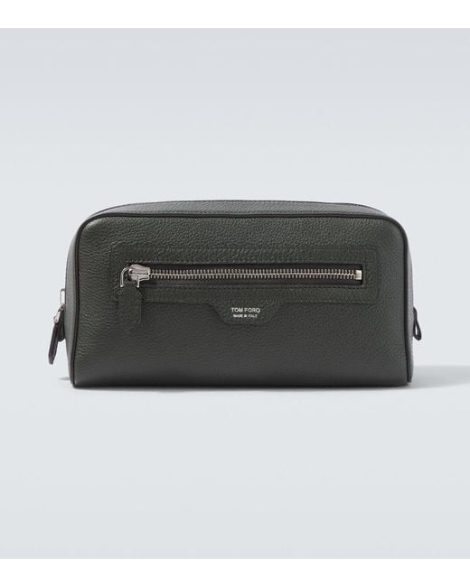Tom Ford Black Leather Toiletry Bag for men
