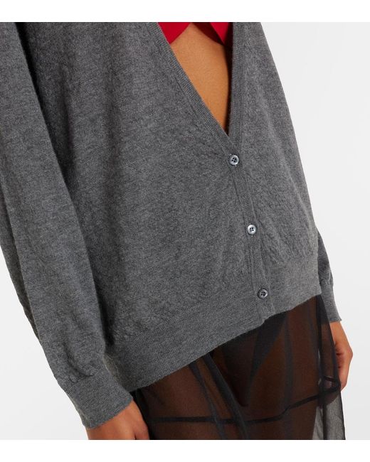 Prada Gray Cashmere Cardigan