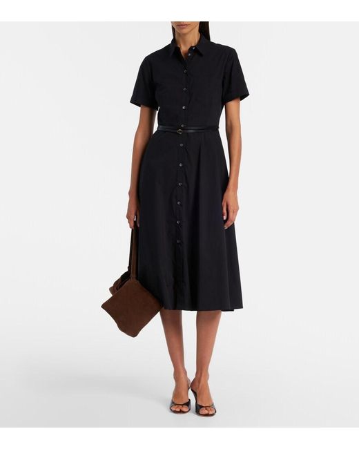 Altuzarra Black Kiera Cotton-Blend Shirt Dress