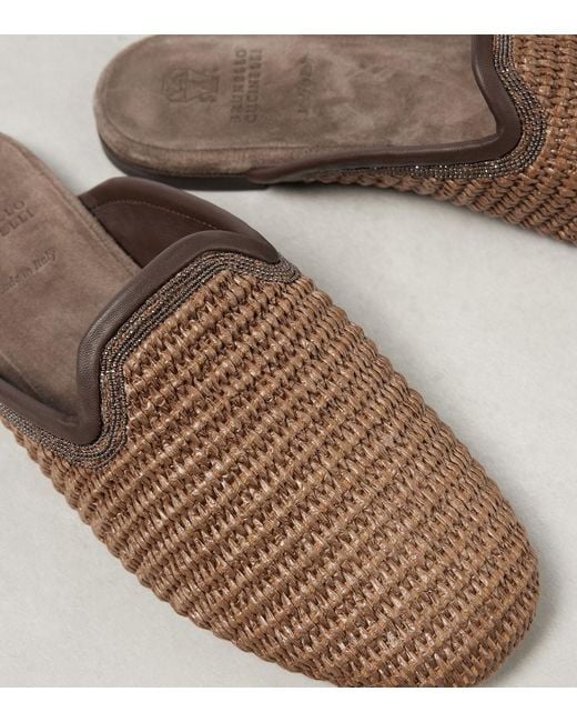 Brunello Cucinelli Brown Monili Mules