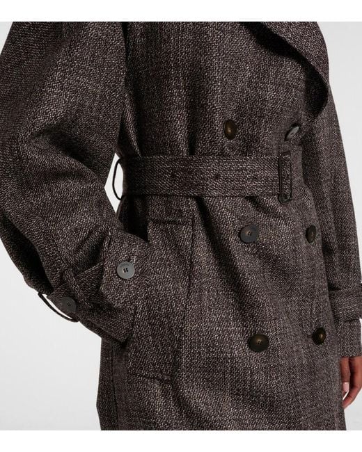 Joseph Black Laurin Double-Breasted Virgin Wool Coat