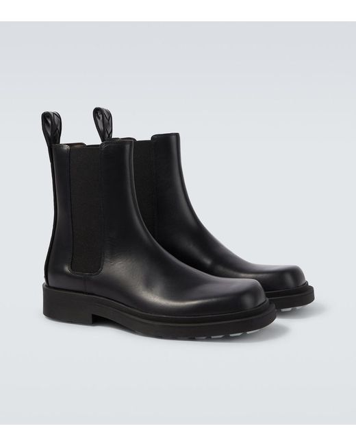 Bottega Veneta Black Ben Leather Chelsea Boots for men