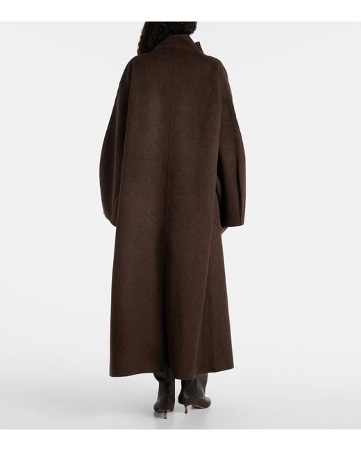 Frankie Shop Brown Leroy Wool-Blend Coat