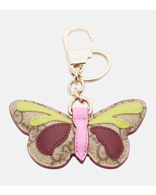 Gucci Multicolor Gg Leather-Trimmed Coated Canvas Bag Charm