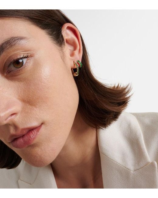 Spinelli Kilcollin Metallic Ara 18Kt Earrings With Emeralds