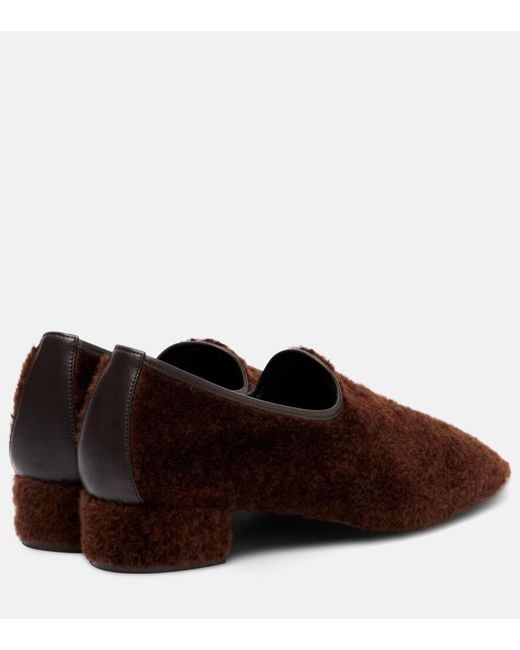 Herbert Levine Brown Soft Touch Shearling Loafers