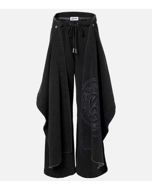 Jean Paul Gaultier Black Cotton-Blend French Terry Sweatpants