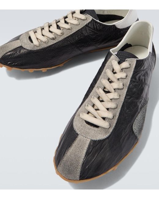 Maison Margiela Black Sprinter Leather Sneakers for men