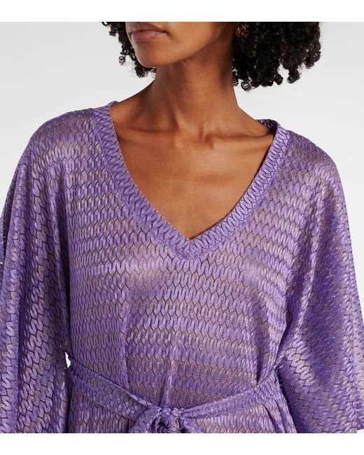 Melissa Odabash Purple June Kaftan