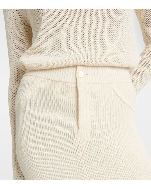AYA MUSE Natural Cotton-blend Maxi Skirt
