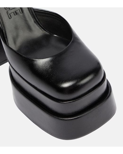 Versace Black Medusa Satin Platform Pump