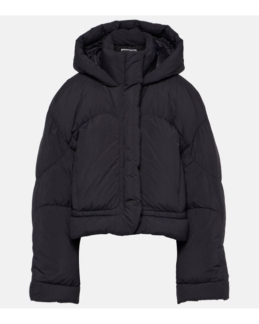 Acne Blue Hooded Puffer Jacket