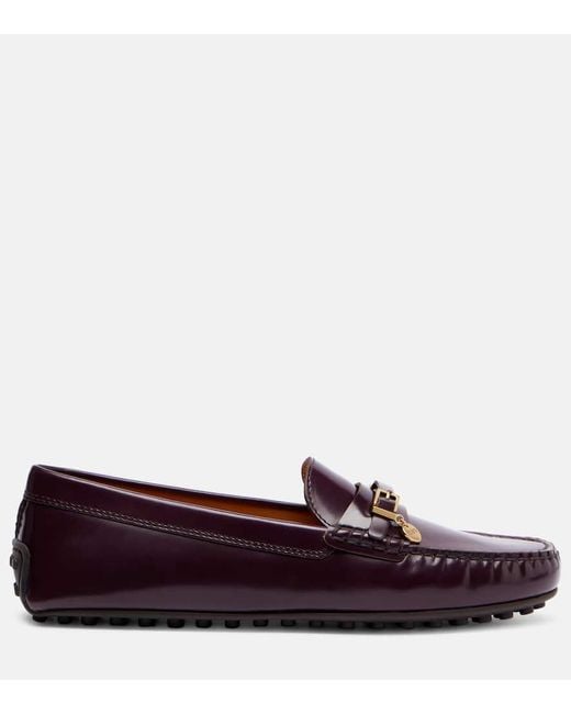Tod's Brown Gommino Leather Loafers