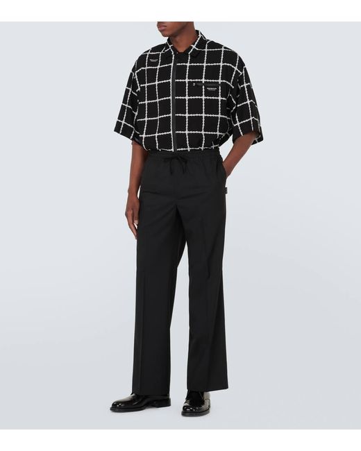 Undercover Black Mid-rise Straight Pants for men