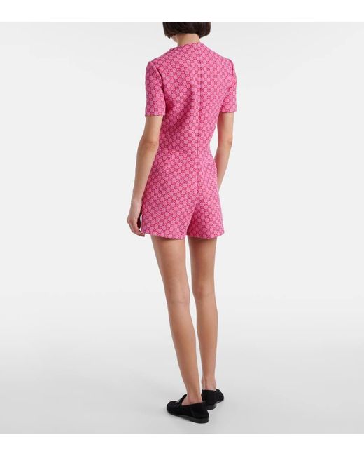 Mono En Mezcla De Algodon Con Gg Gucci de color Pink