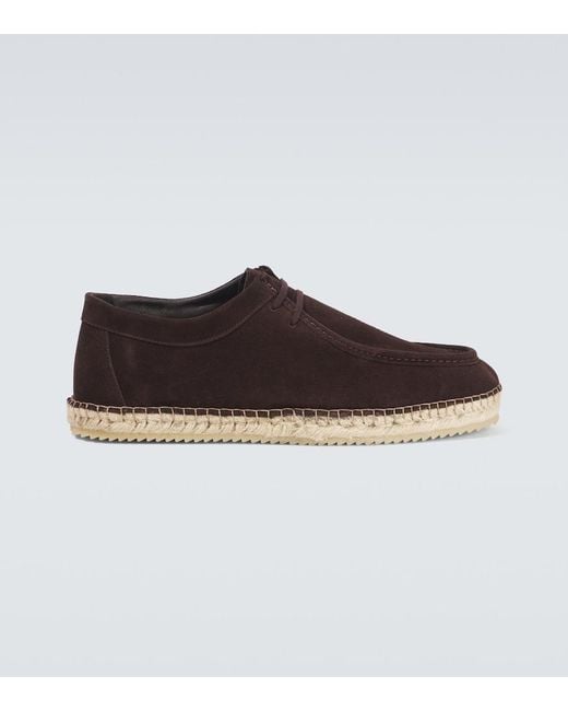 Frescobol Carioca Brown Rodolfo Wallabee Suede Shoes for men