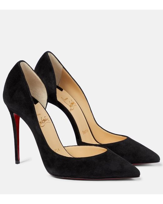 Christian Louboutin Black Iriza 100 Suede Pumps