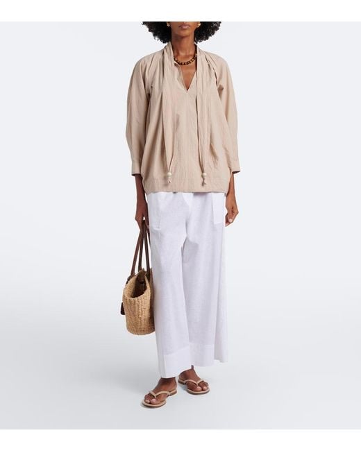 Gianvito Rossi White Calypso Leather Thong Sandals
