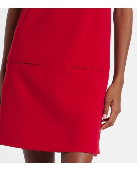 Courreges Red Heritage Halterneck Crepe Minidress