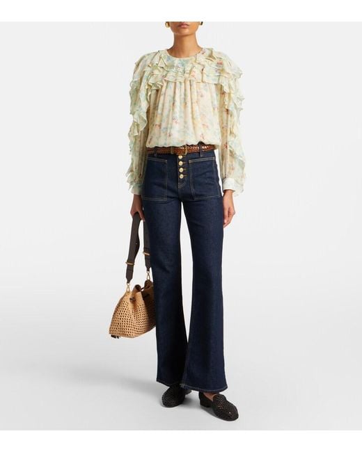 Ulla Johnson Blue Lou Flared Jeans