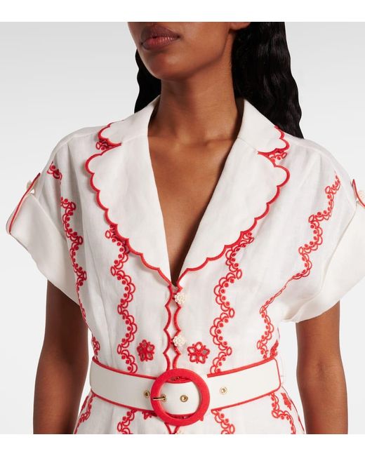 Abito Corto Lucky di Zimmermann in Red