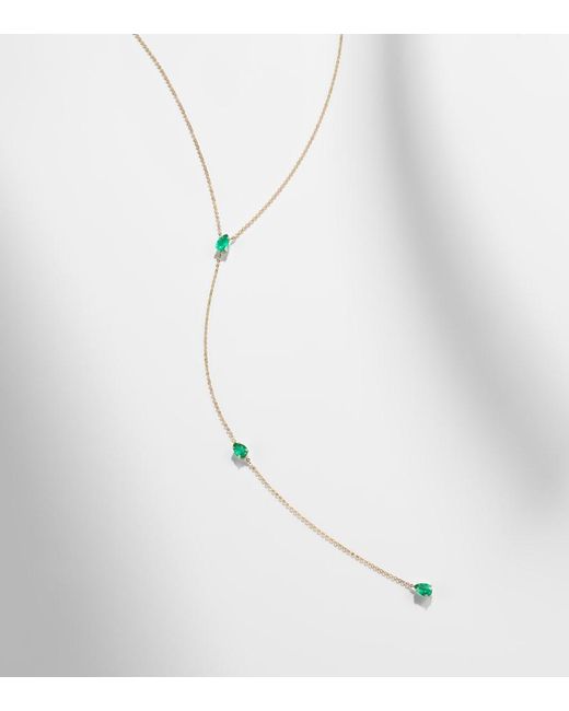 Anita Ko White 18Kt Necklace With Emeralds