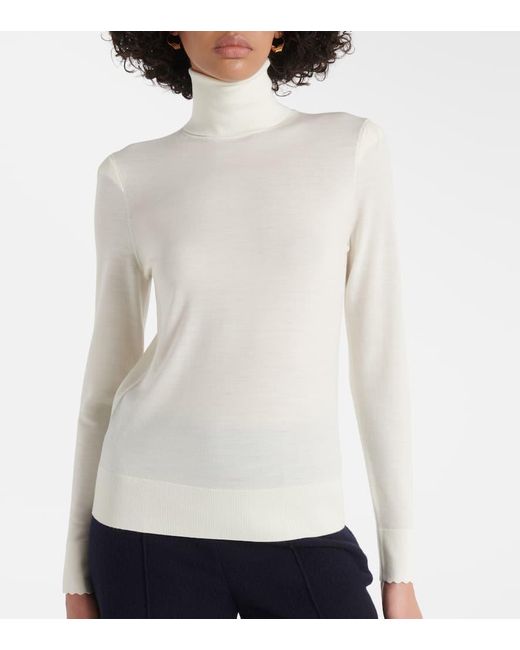 Jersey de cuello alto de lana Chloé de color White
