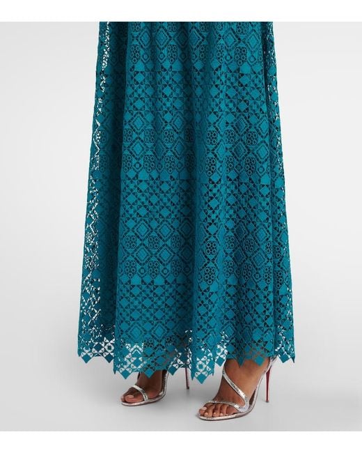 Elie Saab Blue Macrame Gown